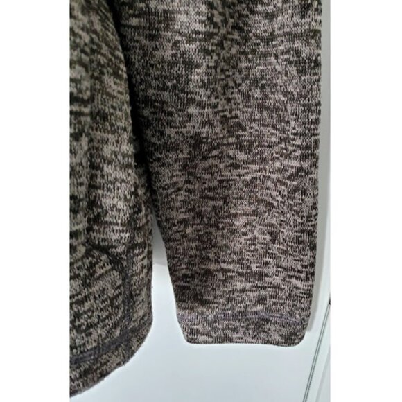 Eddie Bauer Gray 1/4 Zip Pullover Mock Neck Sweater Fleece Lined Size L Layer - Picture 9 of 12